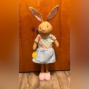 Plaid Dress Easter Bunny Decor